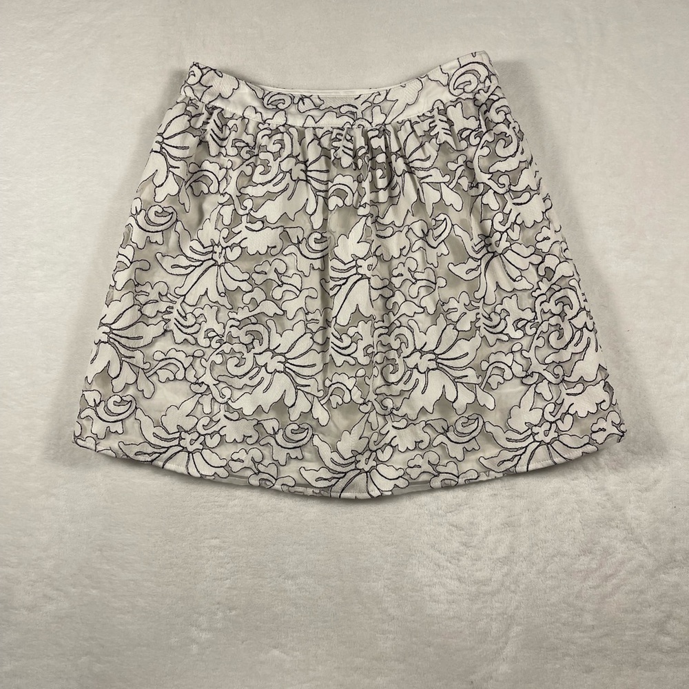 Elegant Black and White Lace Skirt. French girl, mini, timeless, whimsy sheer